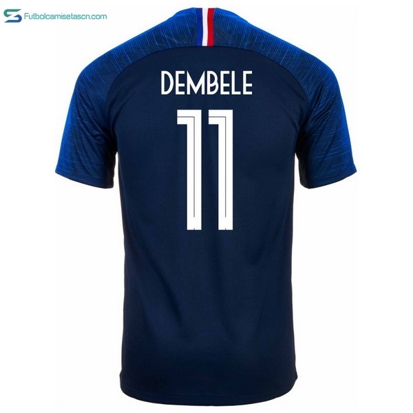 Camiseta Francia 1ª Dembele 2018 Azul